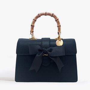 MME MINK Little Miss Carlton Bag in Noir with MME MINK cocktail ring